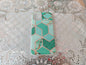 Coque verte géométrique en marbre TPU - Pour iPhone 11