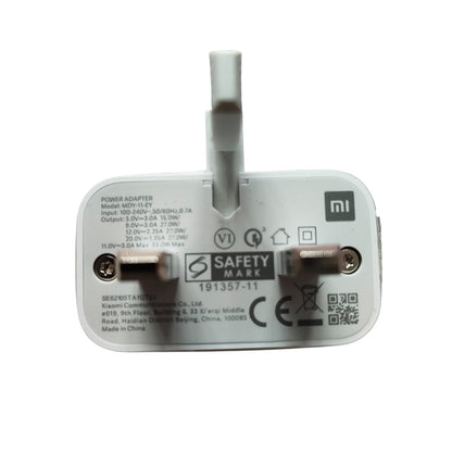 Xiaomi MDY-11-EY 33W Fast Turbo Charging Mains Plug White UK 3-Pin