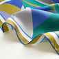 Blue Abstract Lotus Silk Square Scarf - 65cm Double-Sided Print Unisex Bandana Scarf with Hand-rolled Edges