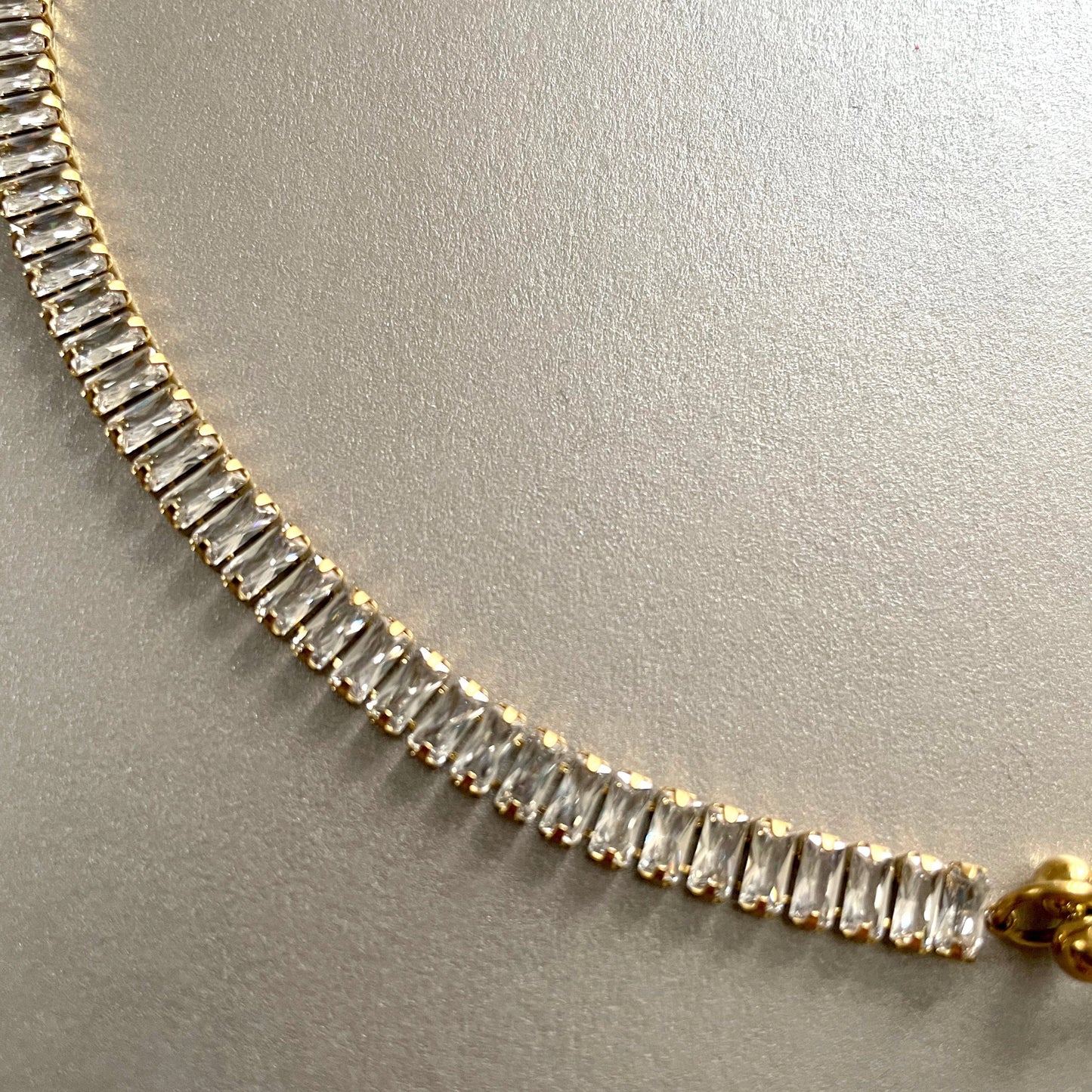 Aurielle Luxe 18k Gold Plated Diamante Necklace