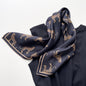 Leopard Chic Silk Scarf - 65cm Hand-rolled Bandana Scarf for Women & Men