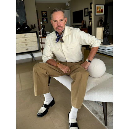 Heritage Patchwork Men's Square Silk Neckerchief Scarf – 53cm