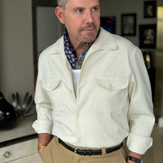 Heritage Patchwork Men's Square Silk Neckerchief Scarf – 53cm