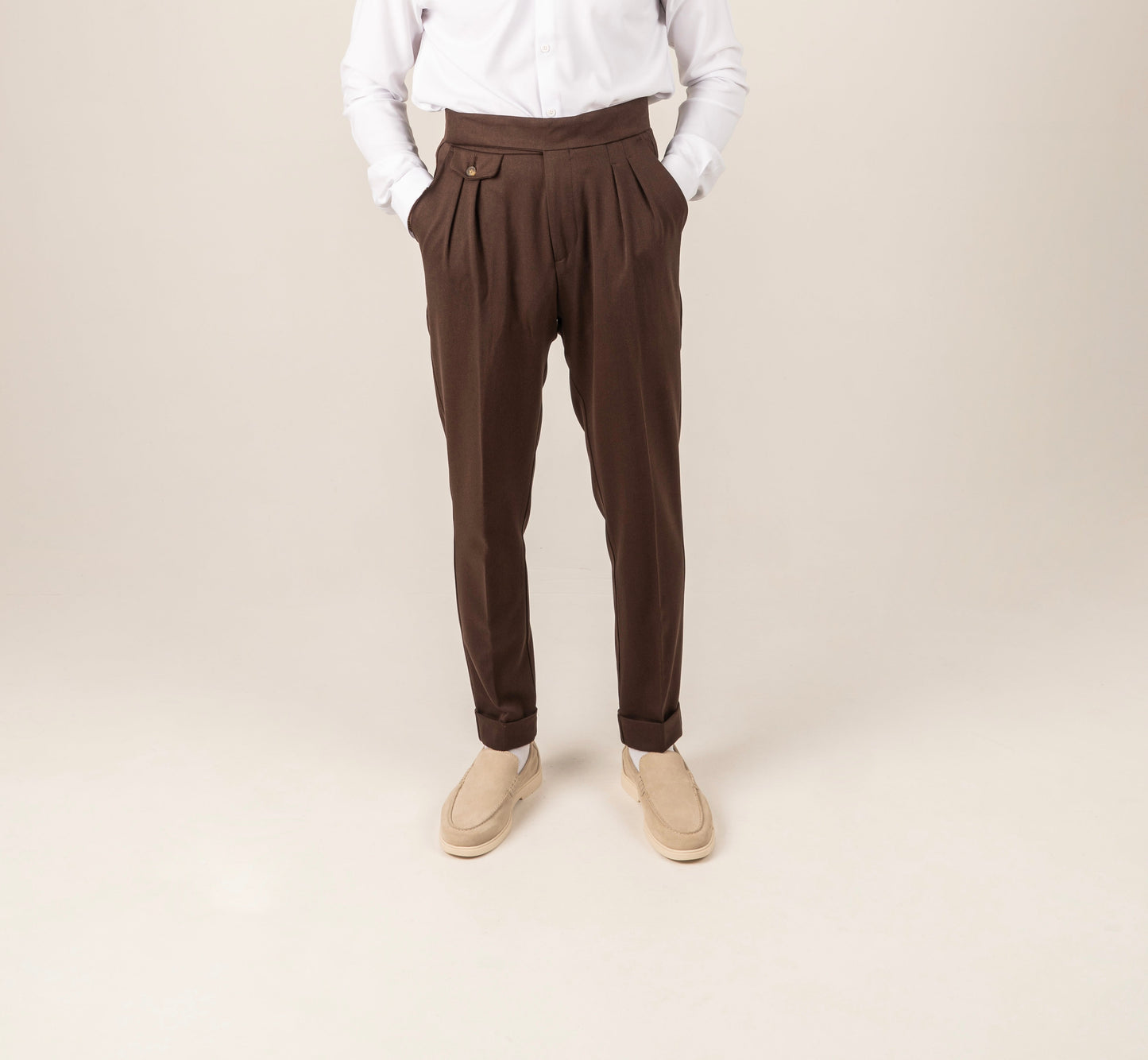 High Waist Pleated Trousers