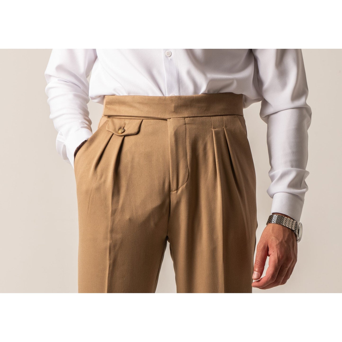 High Waist Pleated Trousers