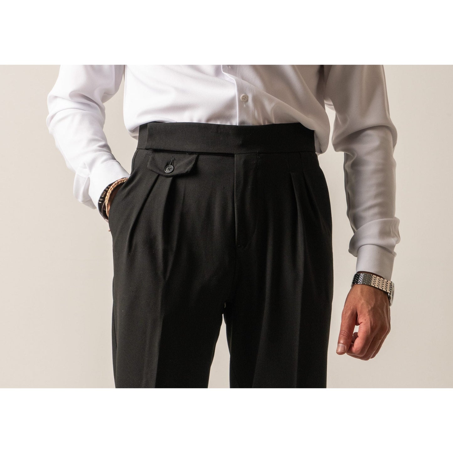 High Waist Pleated Trousers