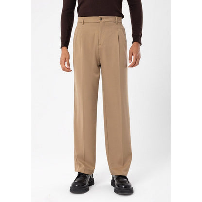 High-Waist Pleated Trousers