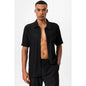 T-shirt côtelé à manches courtes pour homme