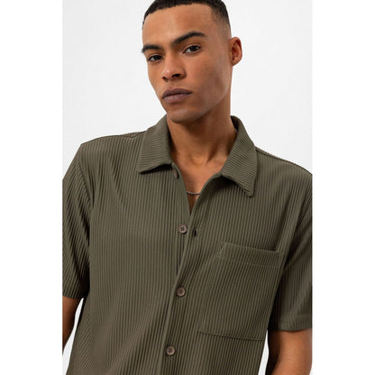T-shirt côtelé à manches courtes pour homme