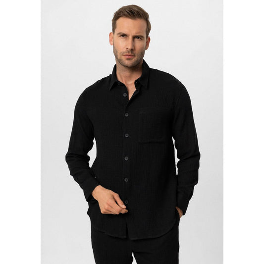 Chemise à manches longues en mousseline