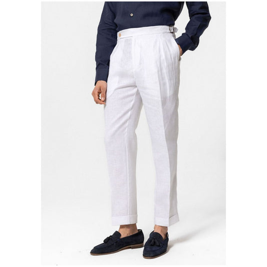 100% Linen Pleated Trousers