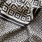 Monochrome Bloom Silk Square Scarf - 90cm Women's Head Scarf
