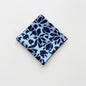 Blue Melody Silk Scarf - 65cm Double-Sided Print with Hand-Rolled Edges