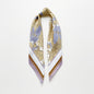 Peony Bloom Silk Scarf – 65cm Hand-Rolled Bandana Scarf
