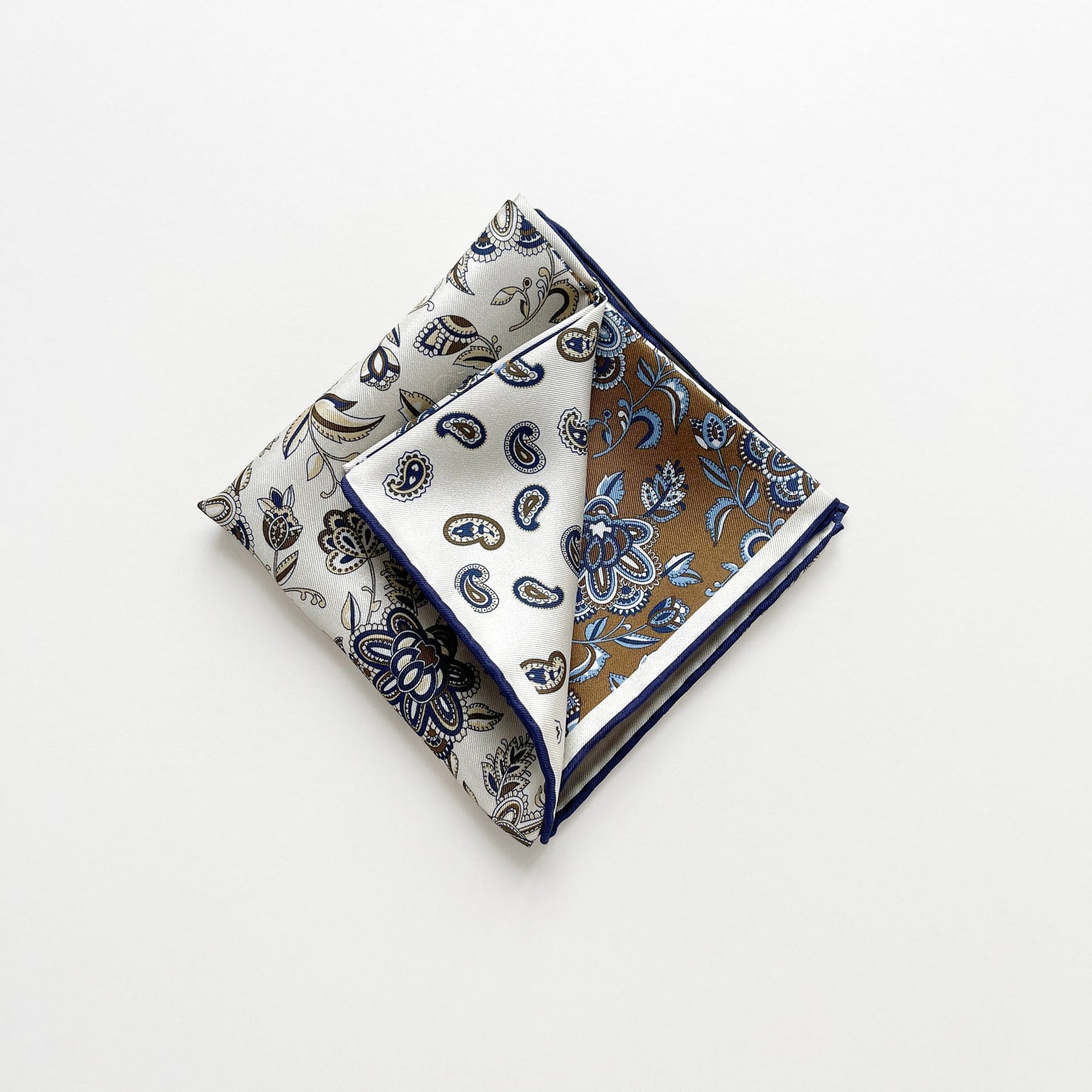 Heritage Patchwork Men's Square Silk Neckerchief Scarf – 53cm