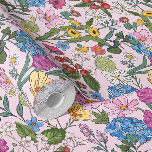 IN BLOOM - BALLET PINK WALLPAPER