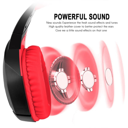 ONIKUMA K1B 3.5mm Plug Stereo USB LED Light Headphone with Microphone, For PS4, Smartphone, Tablet, PC, Notebook(Red)
