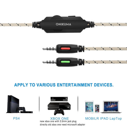 ONIKUMA K1-B Deep Bass Noise Canceling Camouflage Gaming Headphone with Microphone(Yellow)