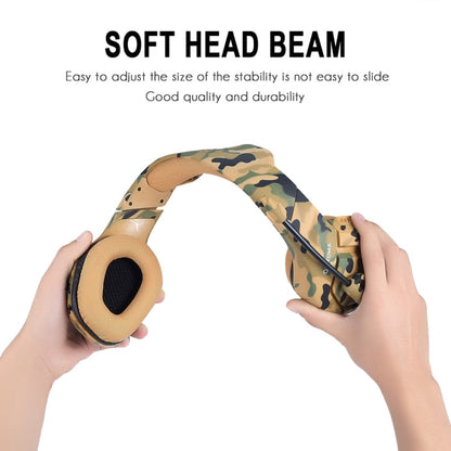 ONIKUMA K1-B Deep Bass Noise Canceling Camouflage Gaming Headphone with Microphone(Yellow)