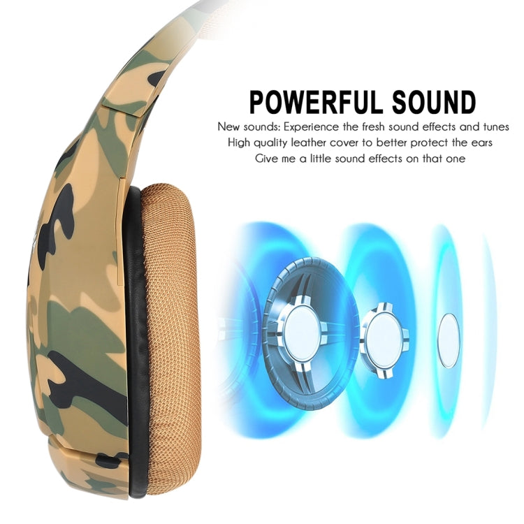 ONIKUMA K1-B Deep Bass Noise Canceling Camouflage Gaming Headphone with Microphone(Yellow)