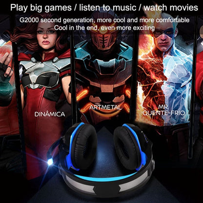KOTION EACH G2000 Stereo Bass Gaming Headphone with Microphone & LED Light, For PS4, Smartphone, Tablet, Computer, Notebook