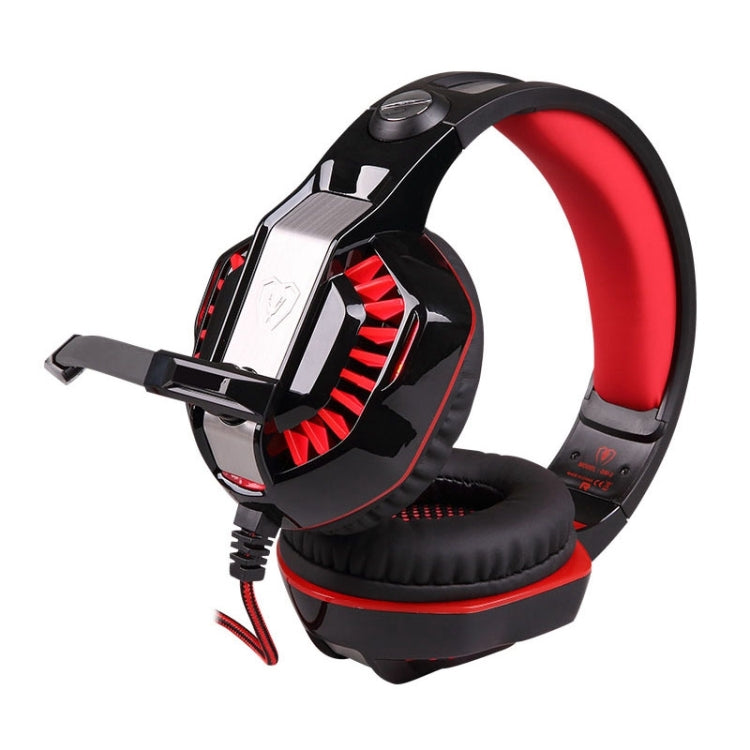 KOTION EACH G2000 Stereo Bass Gaming Headphone with Microphone & LED Light, For PS4, Smartphone, Tablet, Computer, Notebook(Red)