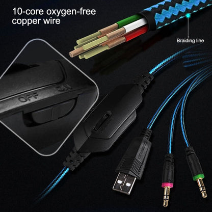 KOTION EACH G2000 Stereo Bass Gaming Headphone with Microphone & LED Light, For PS4, Smartphone, Tablet, Computer, Notebook(Red)