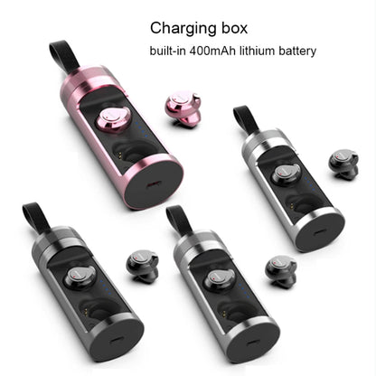 SARDiNE F8 TWS Bluetooth V5.0 Wireless Stereo Earphones with Charging Box(Rose Gold)