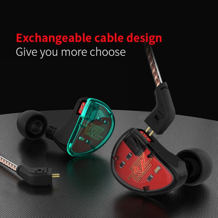 KZ AS10 Écouteurs intra-auriculaires HiFi à 10 transducteurs à armature équilibrée avec microphone (rouge)