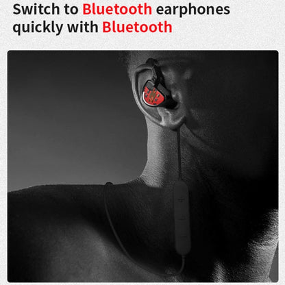 KZ AS10 Écouteurs intra-auriculaires HiFi à 10 transducteurs à armature équilibrée avec microphone (rouge)