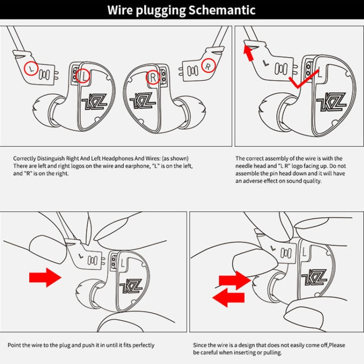 KZ AS10 Écouteurs intra-auriculaires HiFi à 10 transducteurs à armature équilibrée avec microphone (rouge)