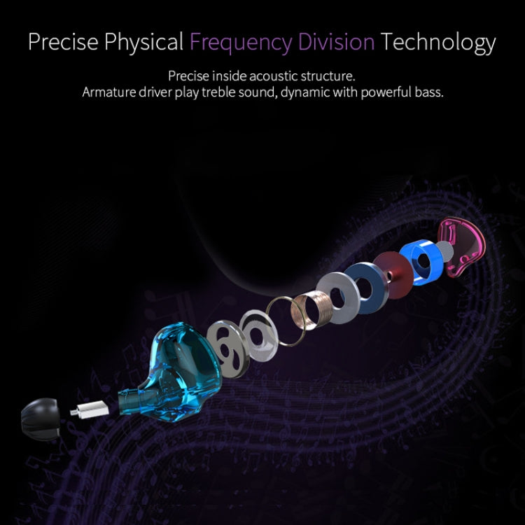 KZ ZST Circle Iron In-ear Mega Bass MP3 Dual Unit Earphone without Microphone (Colour)