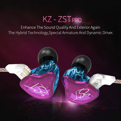KZ ZST Circle Iron In-ear Mega Bass MP3 Dual Unit Earphone without Microphone (Colour)