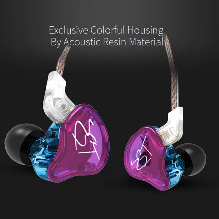 KZ ZST Circle Iron In-ear Mega Bass MP3 Dual Unit Earphone without Microphone (Colour)
