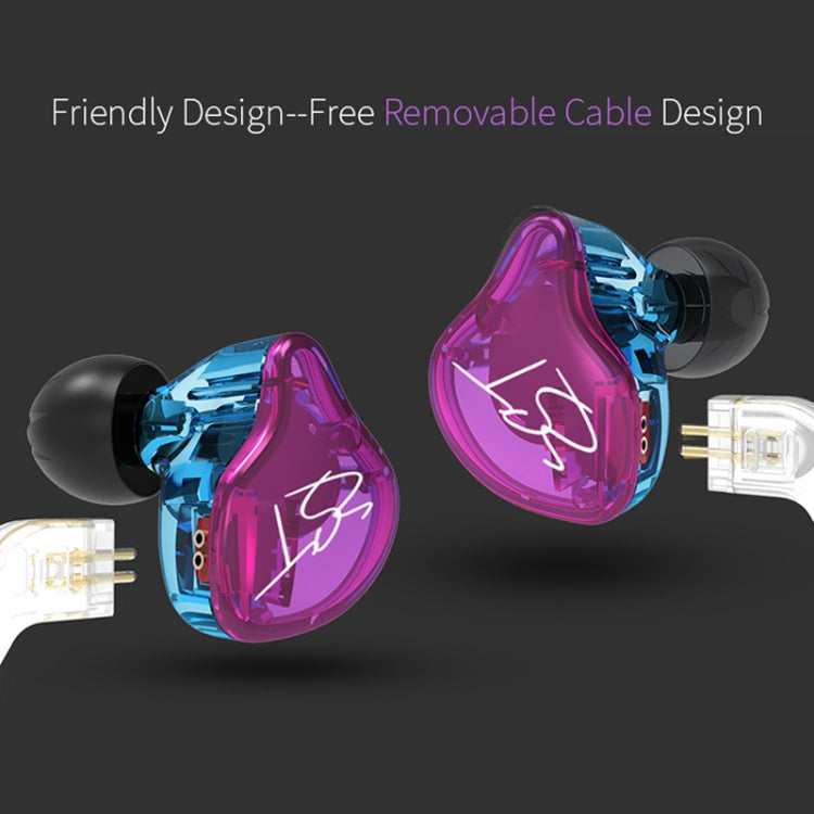 KZ ZST Circle Iron In-ear Mega Bass MP3 Dual Unit Earphone without Microphone (Carbon Fiber Black)
