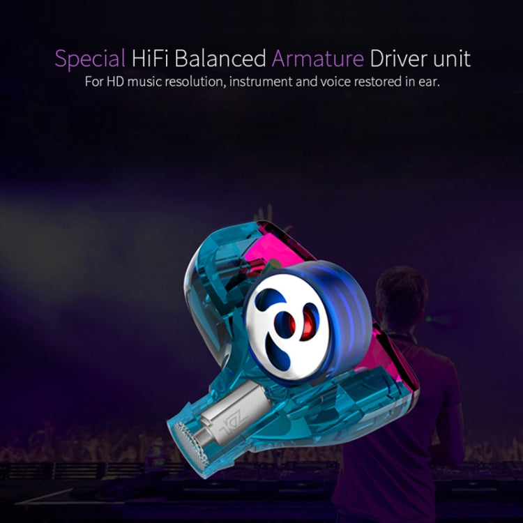 KZ ZST Circle Iron In-ear Mega Bass MP3 Dual Unit Earphone without Microphone (Carbon Fiber Black)