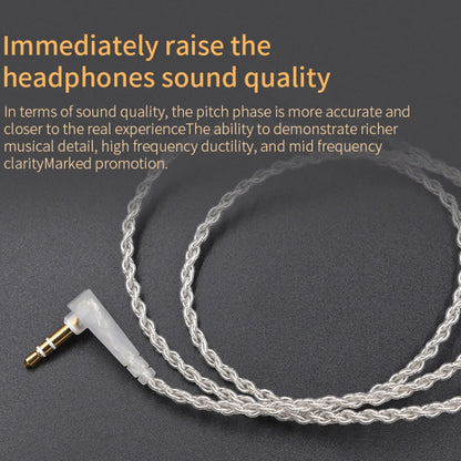 KZ B 8 Pin Oxygen-free Copper Silver Plated Upgrade Cable for KZ ZST / ES4 / ZS10 / AS10 / BA10 Earphones(White)