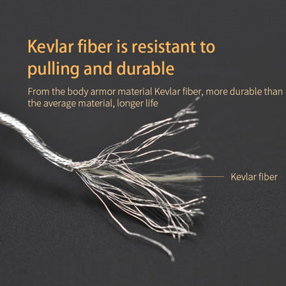 KZ 8 Pin Oxygen-free Copper Silver Plated Upgrade Cable for Most MMCX Interface Earphones(White)