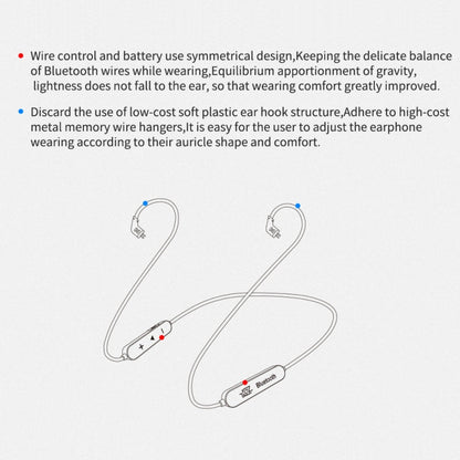 KZ Waterproof High Fidelity Bluetooth Upgrade Cable for KZ ZSN Earphones(Black)