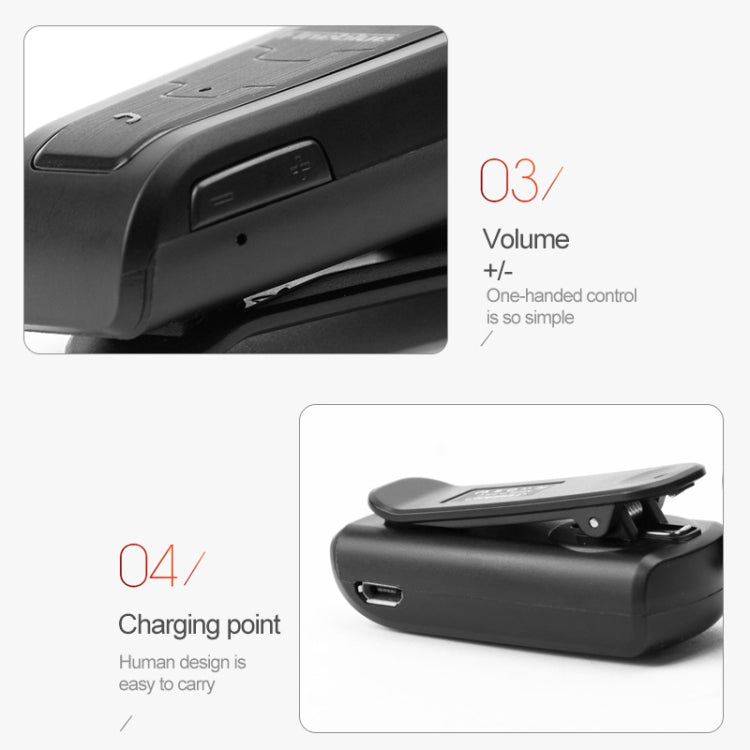 Fineblue F910 CSR4.1 Retractable Cable Caller Vibration Reminder Anti-theft Bluetooth Headset(Silver)