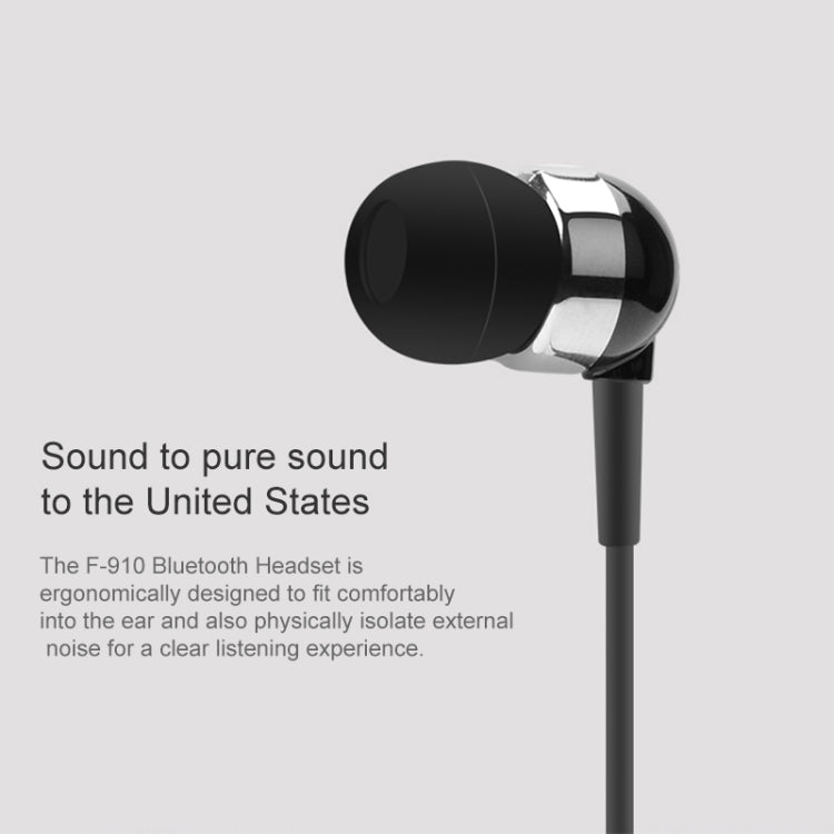 Fineblue F910 CSR4.1 Retractable Cable Caller Vibration Reminder Anti-theft Bluetooth Headset(Silver)