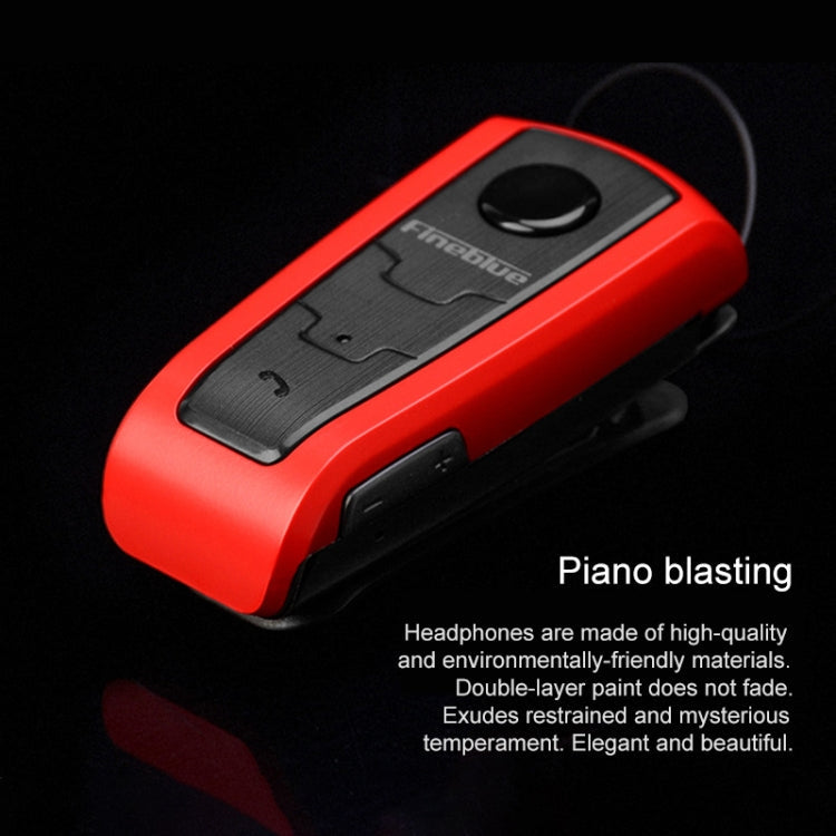Fineblue F910 CSR4.1 Retractable Cable Caller Vibration Reminder Anti-theft Bluetooth Headset(Silver)