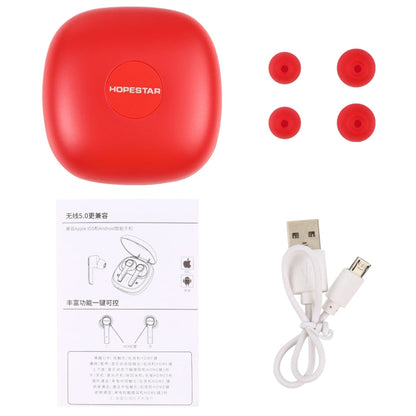 HOPESTAR S12 Bluetooth 5.0 True Wireless Bluetooth Earphone (Red)