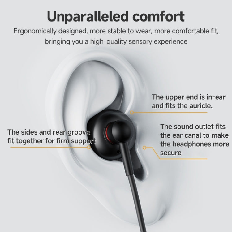 Yesido YH47 3.5mm Metal Line-Control In-Ear Wired Earphone, Length: 1.2m (Black)