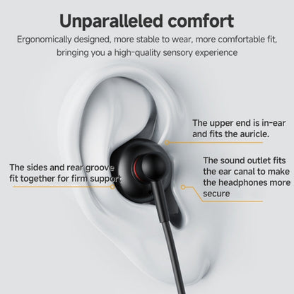 Yesido YH47 3.5mm Metal Line-Control In-Ear Wired Earphone, Length: 1.2m (Black)
