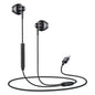 Écouteurs intra-auriculaires filaires Yesido YH49 Type-C avec contrôle de ligne, longueur : 1,2 m (noir)