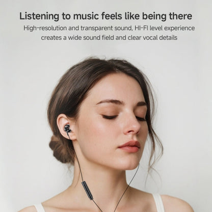 Écouteurs intra-auriculaires filaires Yesido YH49 Type-C avec contrôle de ligne, longueur : 1,2 m (noir)