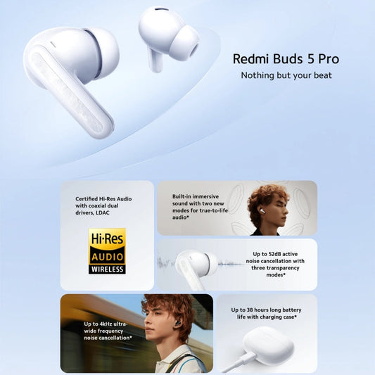 Original Xiaomi Redmi Buds 5 Pro Wireless Bluetooth Earphone (Blue)