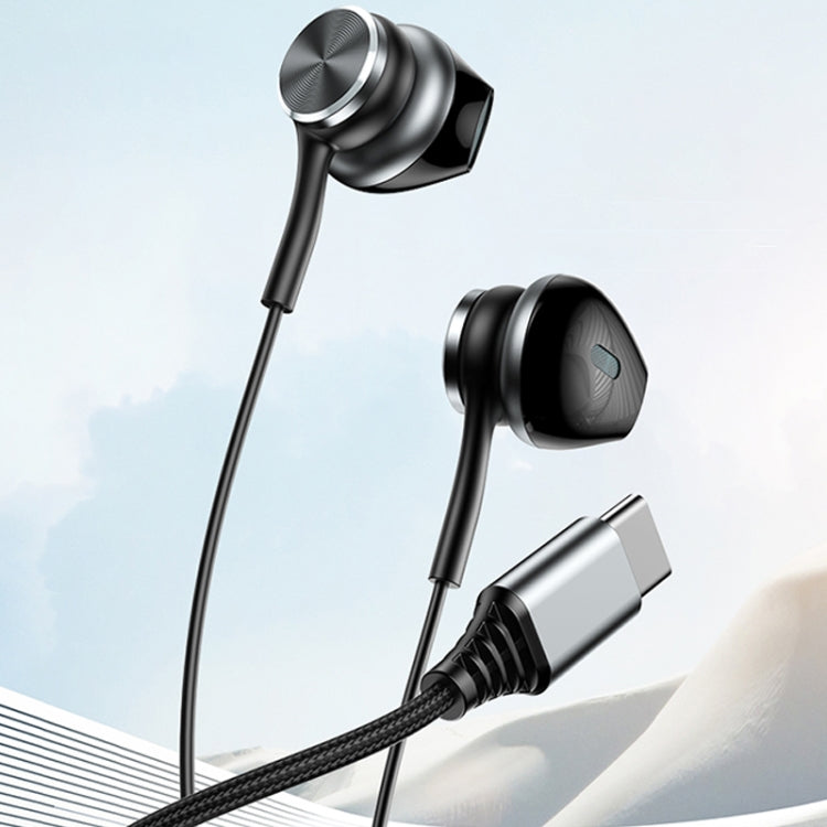 Yesido YH41 Type-C Plug Wired HiFi Sound Music Earphones with Mic