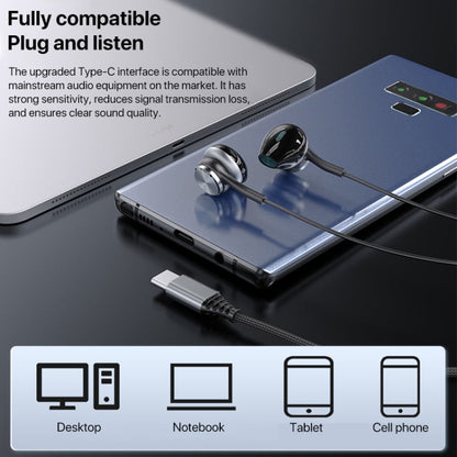 Yesido YH41 Type-C Plug Wired HiFi Sound Music Earphones with Mic